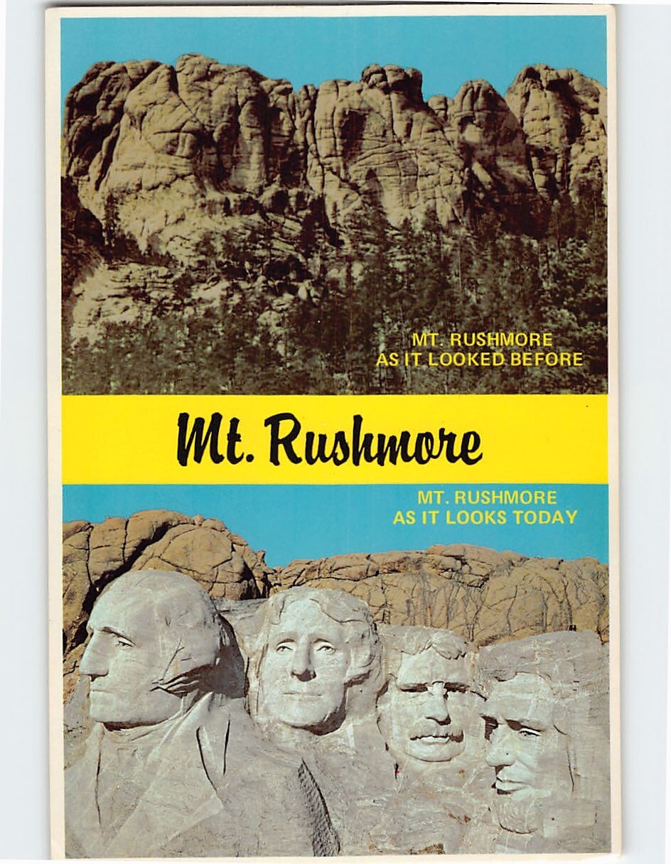 Postcard Mt. Rushmore Keystone South Dakota USA