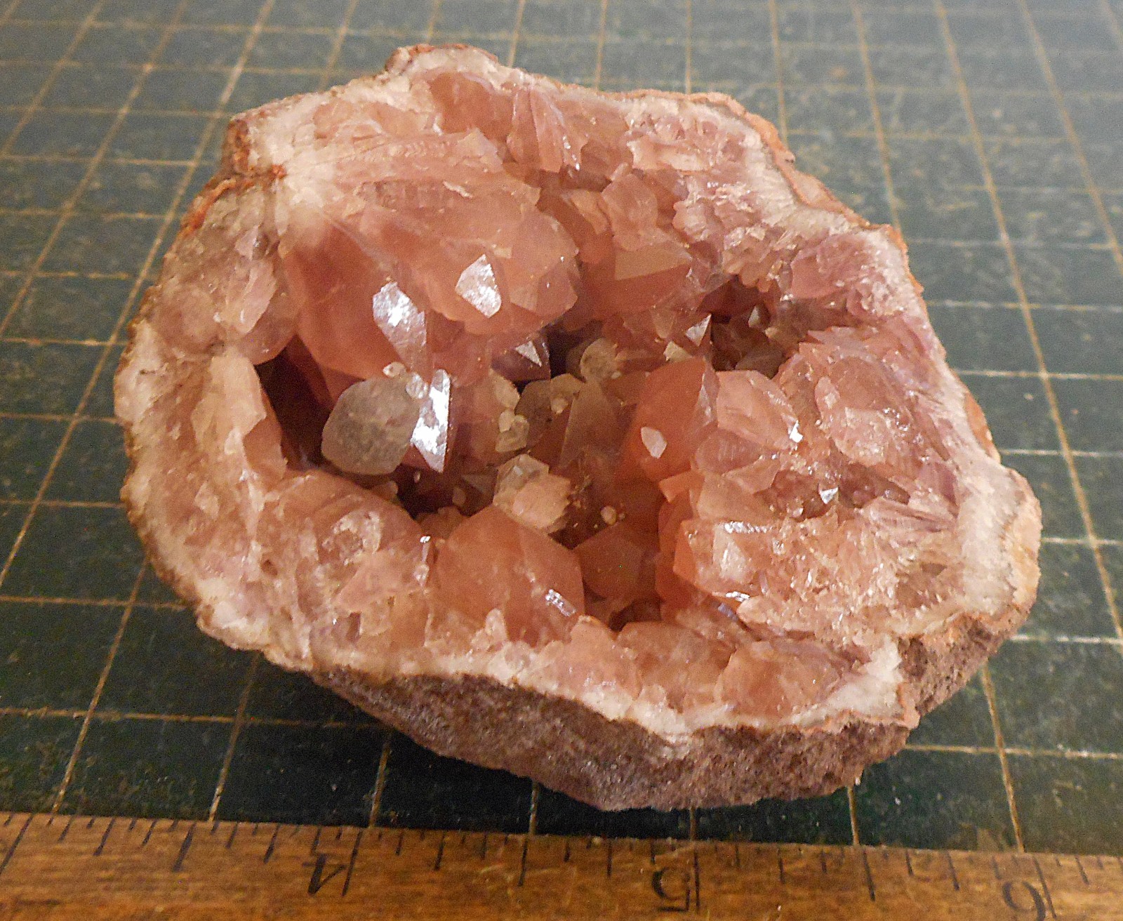 Rare Rose Quartz Crystal Cluster Geode. Pink Stone Specimen Brazil RQ61