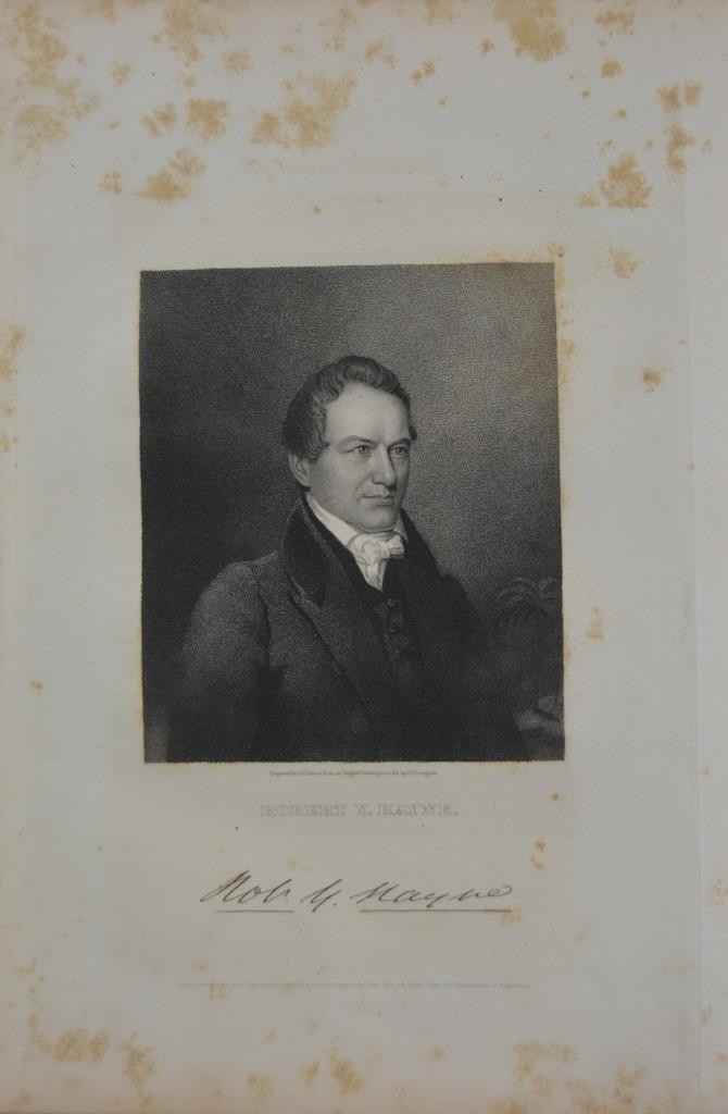 Antique Art South Carolina Governor Robert Y Hayne Original 1834 Engraving Antique Art South Carolina Governor Robert Y Hayne Original 1834 Engraving