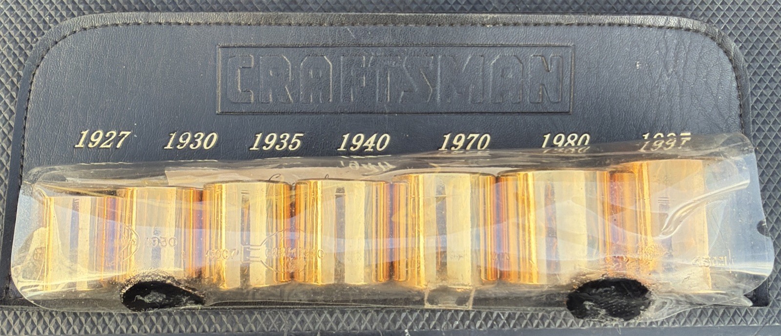 Rare Sears Craftsman USA Gold Socket Set Nos 7pc 3/8” Drive Heritage Series 