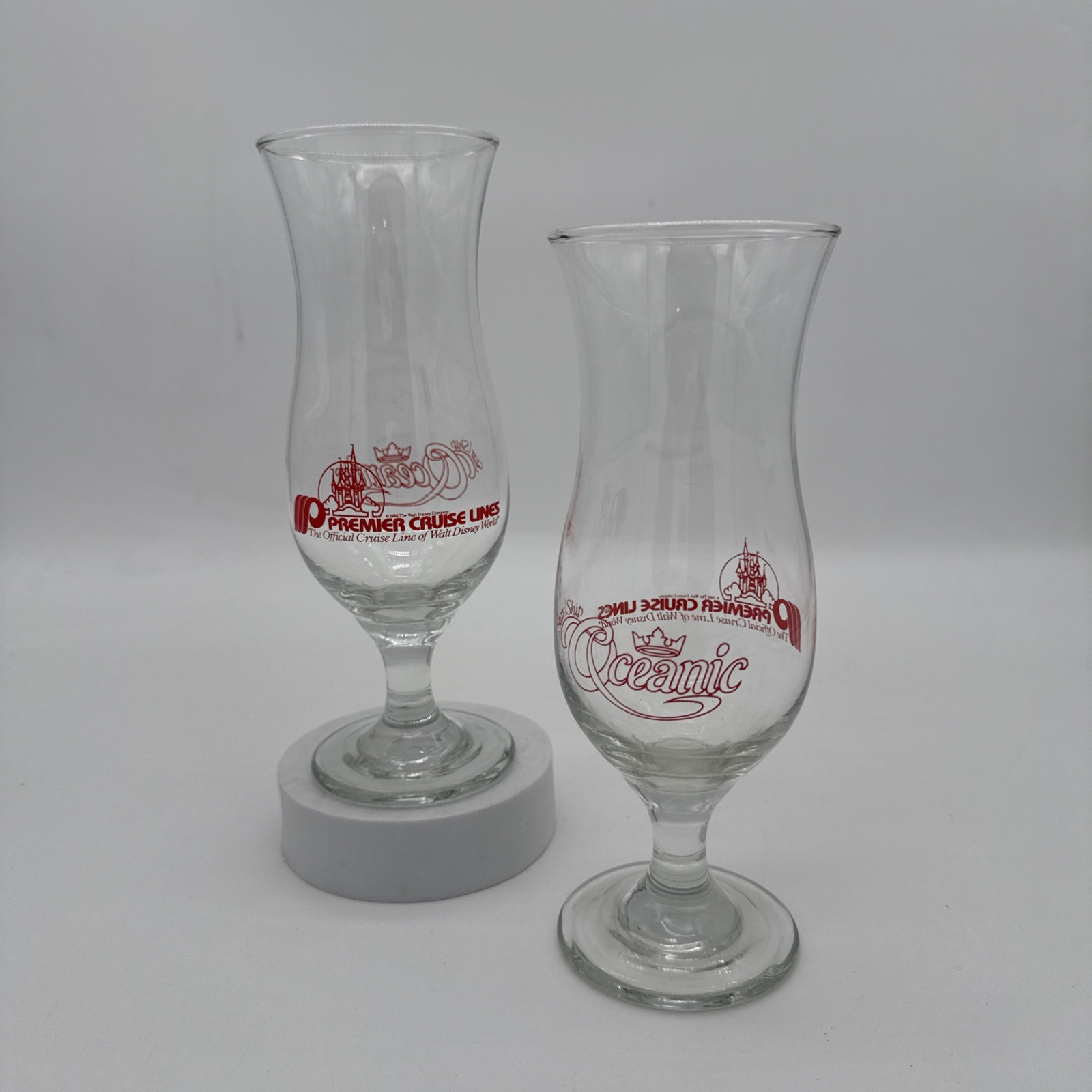 Set Of 2 Vintage Disney Premier Cruise Lines Oceanic Star Ship Hurricane Glass Set Of 2 Vintage Disney Premier Cruise Lines Oceanic Star Ship Hurricane Glass