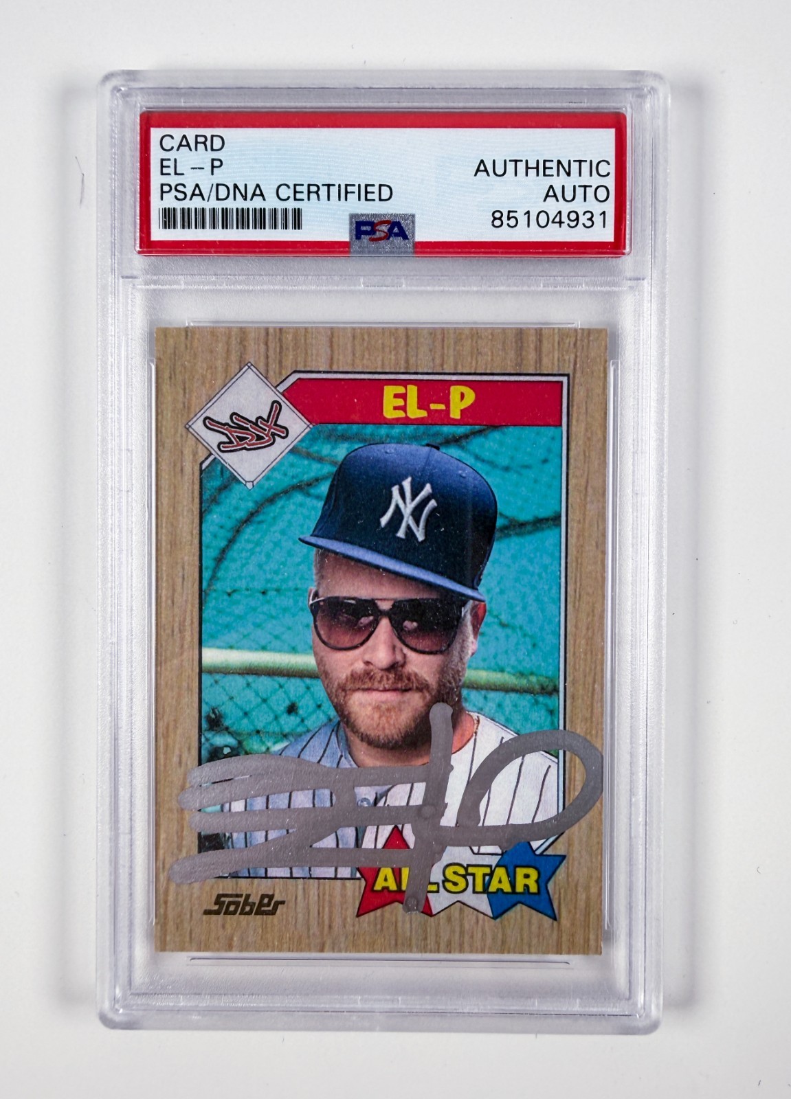 El-P 1987 Topps Signed Autographed Trading Card PSA Company Flow Run the Jewels