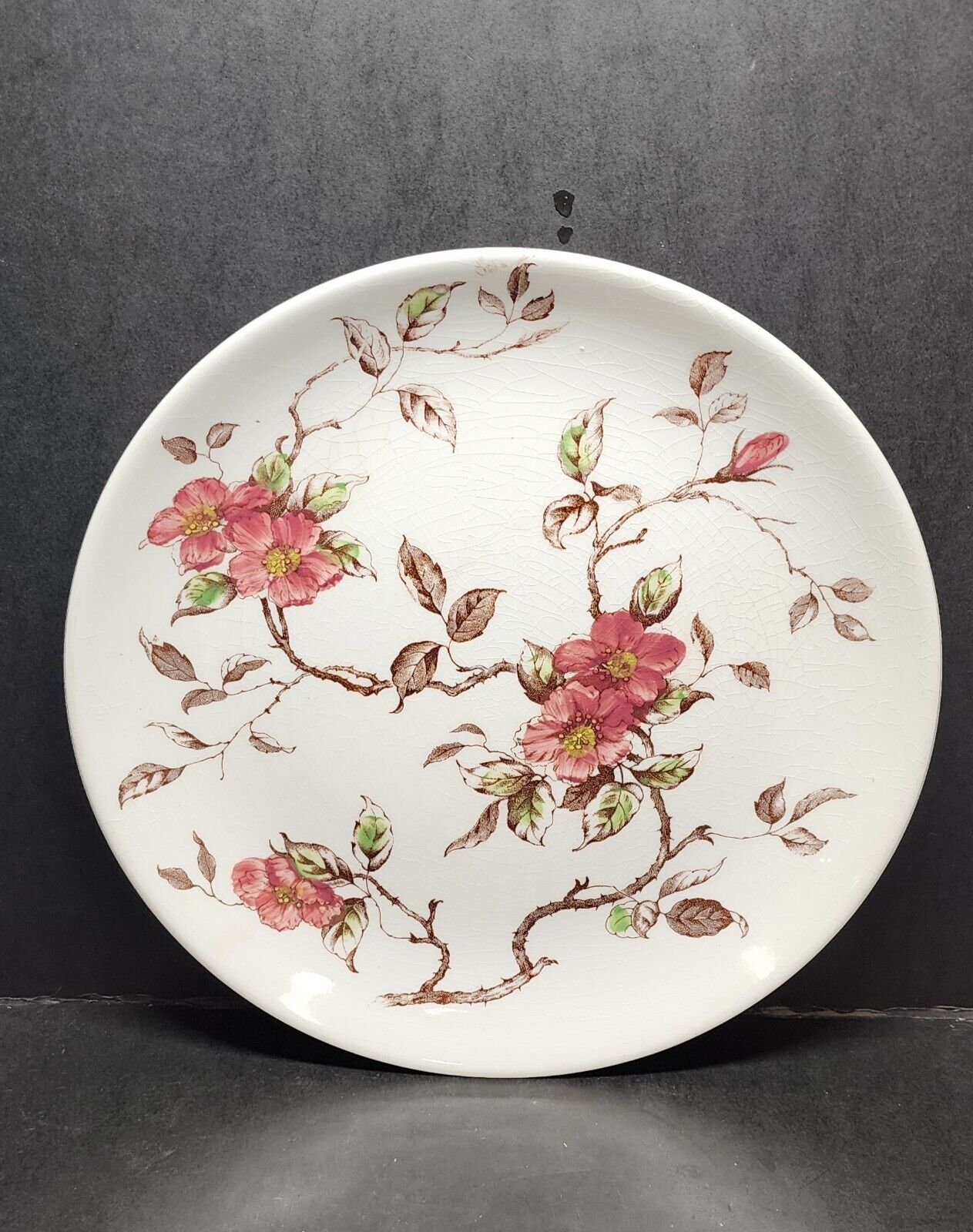 Nasco China Springtime Pattern Pink Flowers Decorative only Dinner Plate Vintage