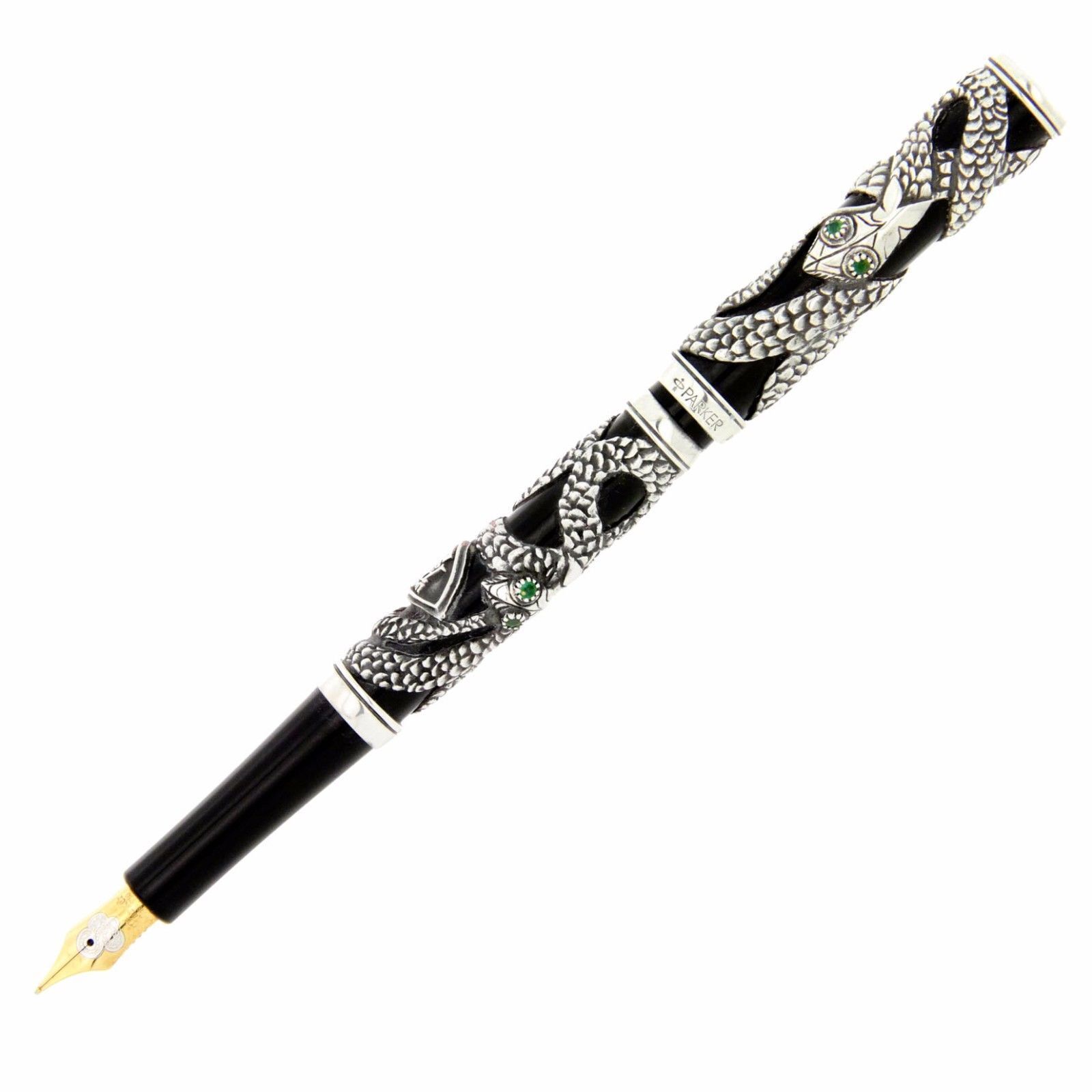Parker Duofold  Fountain Pen Limited Edition Sterling Silver Snake  New In Box