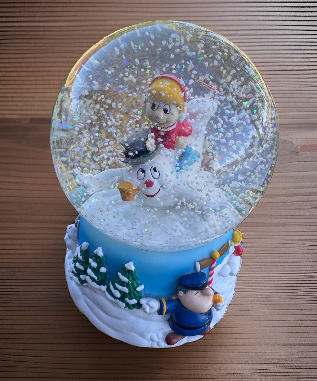 Vintage 2000 Enesco Frosty the Snowman Musical Snow Globe Snowglobe Working