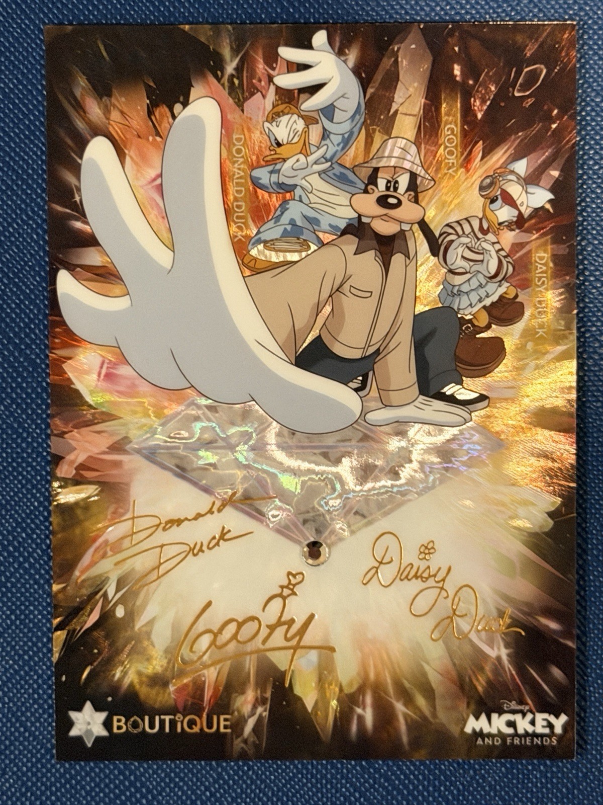 2026 Disney Cenèse Boutique Diamond Signature Donald Daisy Goofy Auto 10/10
