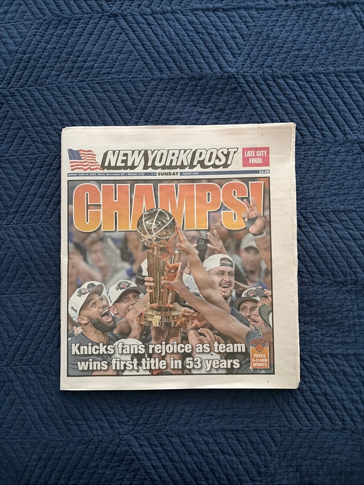 Knicks 2026 NBA Champions New York post 