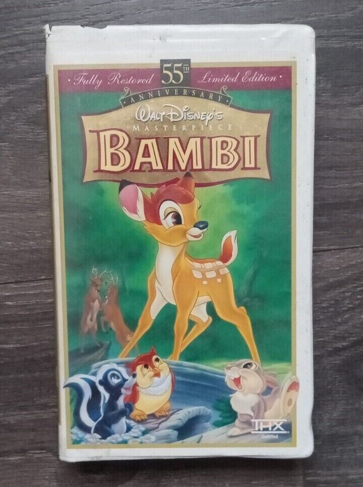 Bambi VHS Disney Masterpiece Collection. 55th Anniversary Limited Edition 