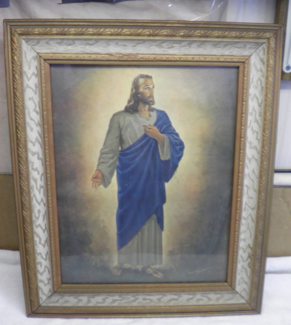 Vintage Warner Sallman The Master Jesus Christ Framed Lithograph 1956 18 x 15