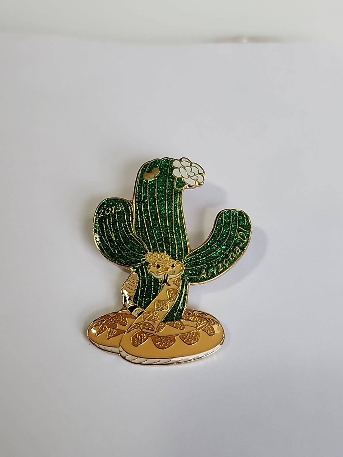 Destination Imagination Trading Pin Arizona 2013 Saguaro Cactus White Flower