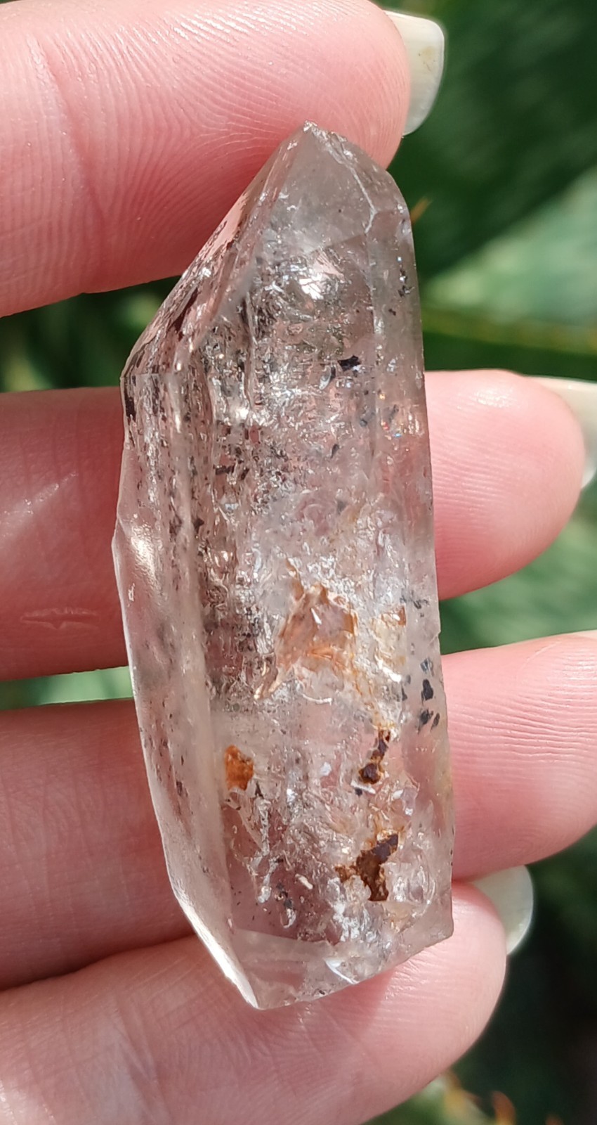 12g Natural Herkimer ENHYDRO Diamond Moving Hydrocarbon Bubble Crystal 