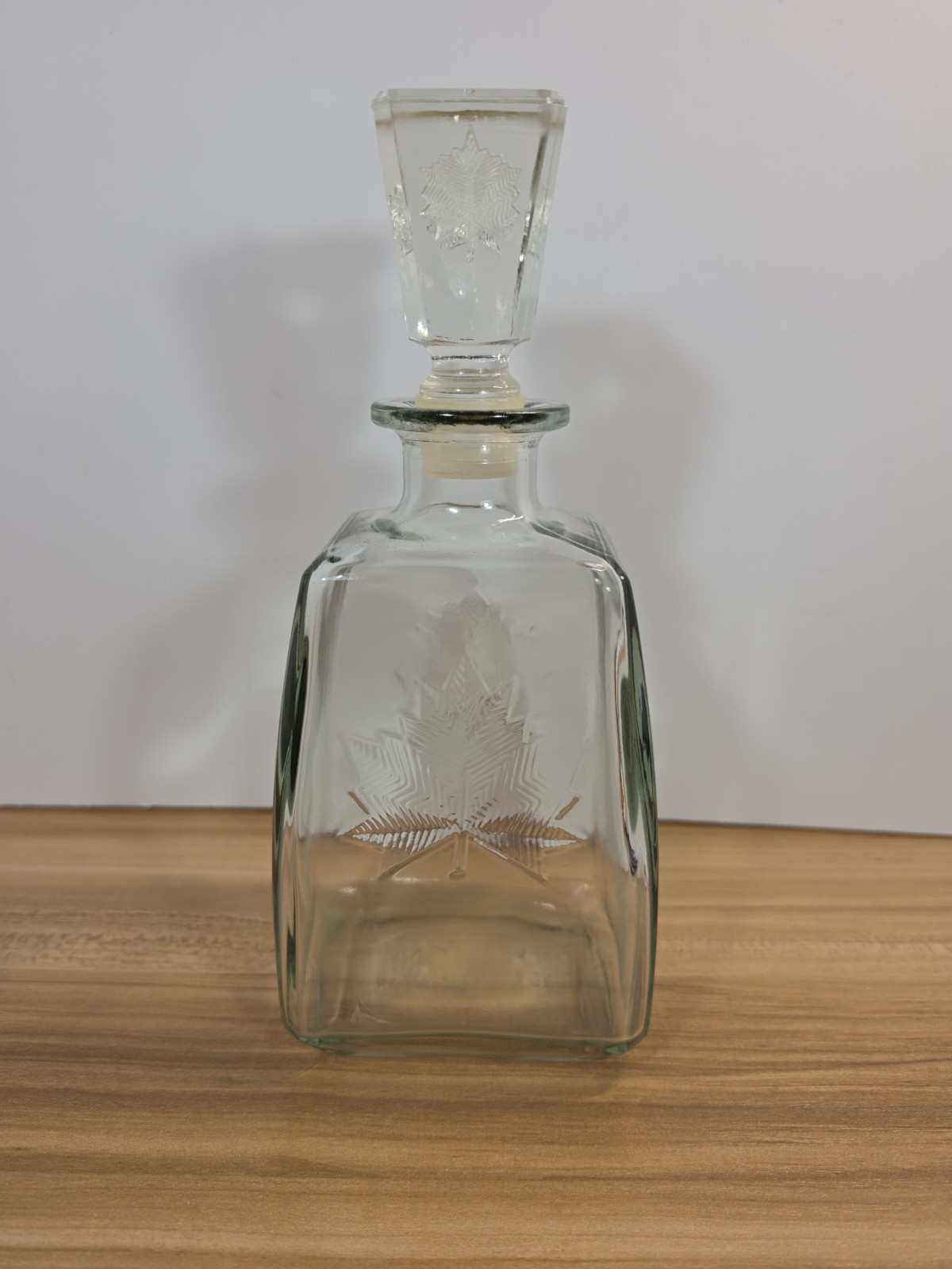 VTG John McNaughton Whiskey Decanter - Maple Leaf Designed by Anchor Hocking Co.