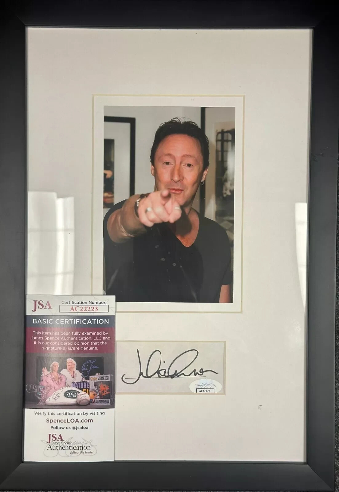 Authentic Julian Lennon Signed Cut 9x14 Framed AUTO JSA COA & bonus added always
