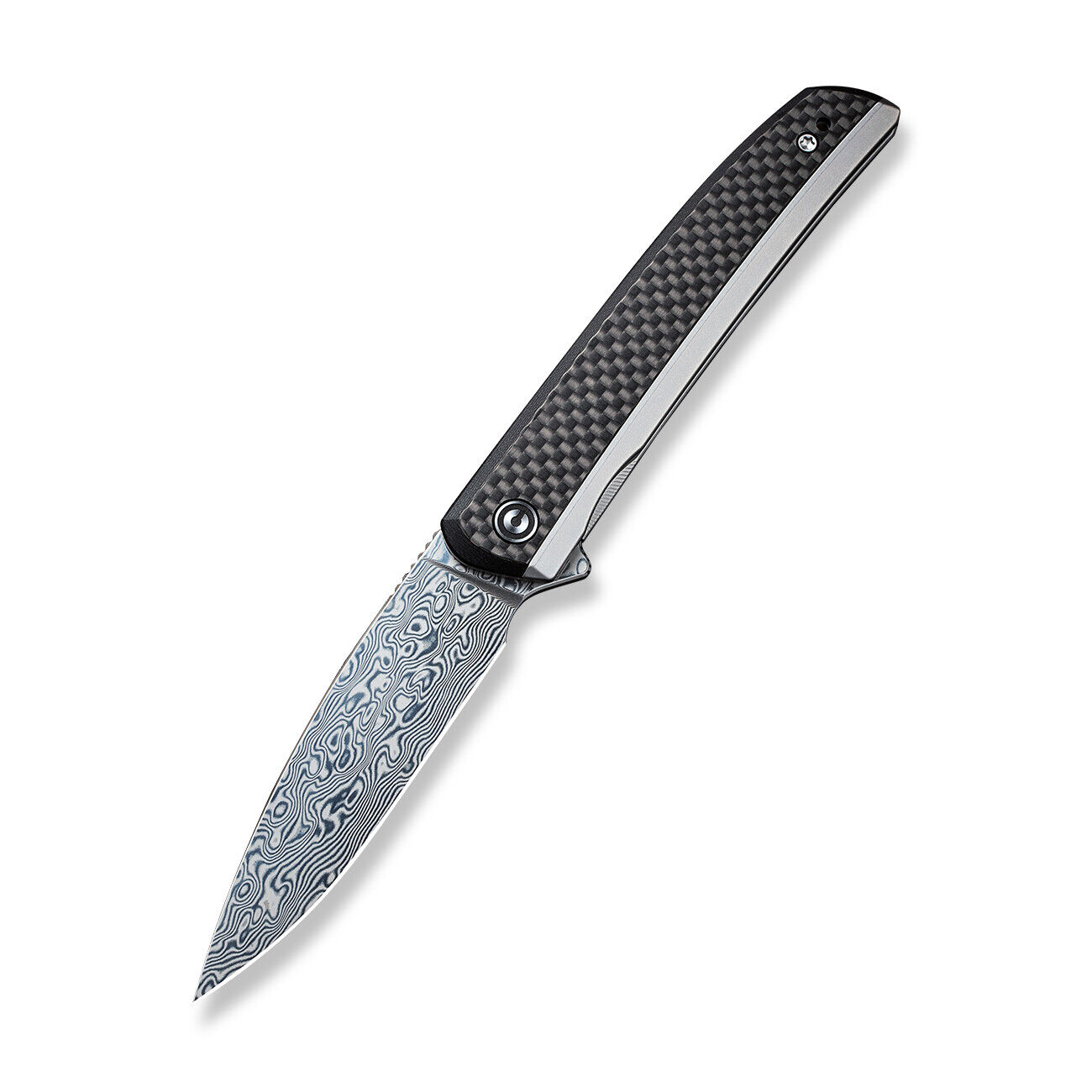 Civivi Savant Folding Knife SS/Black G10/Twill CF Handle Damascus C20063B-DS1