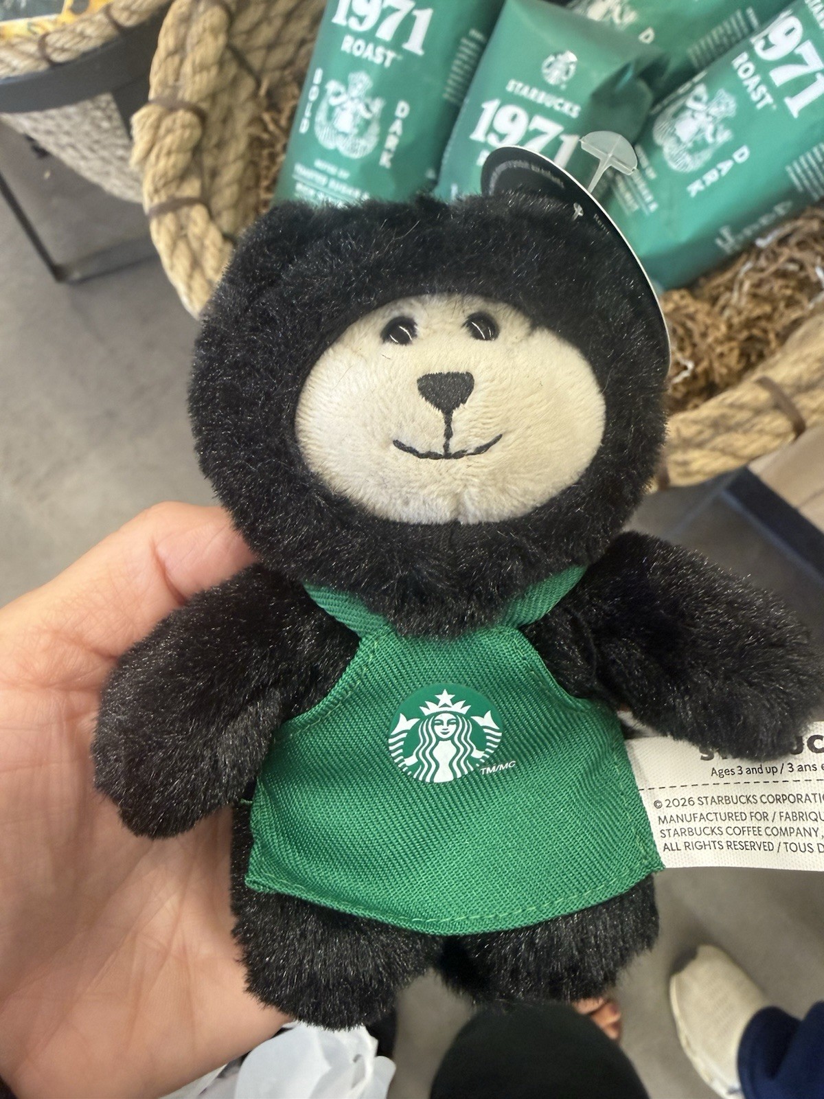AUTHENTIC Starbucks  Black Cat Bearista Keychain Bag Charm IN HAND