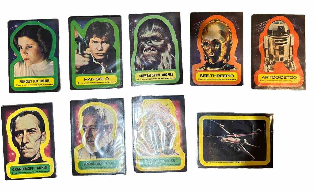 1977 Topps Star Wars Series 1 Complete set 1-66 w/11 Stickers