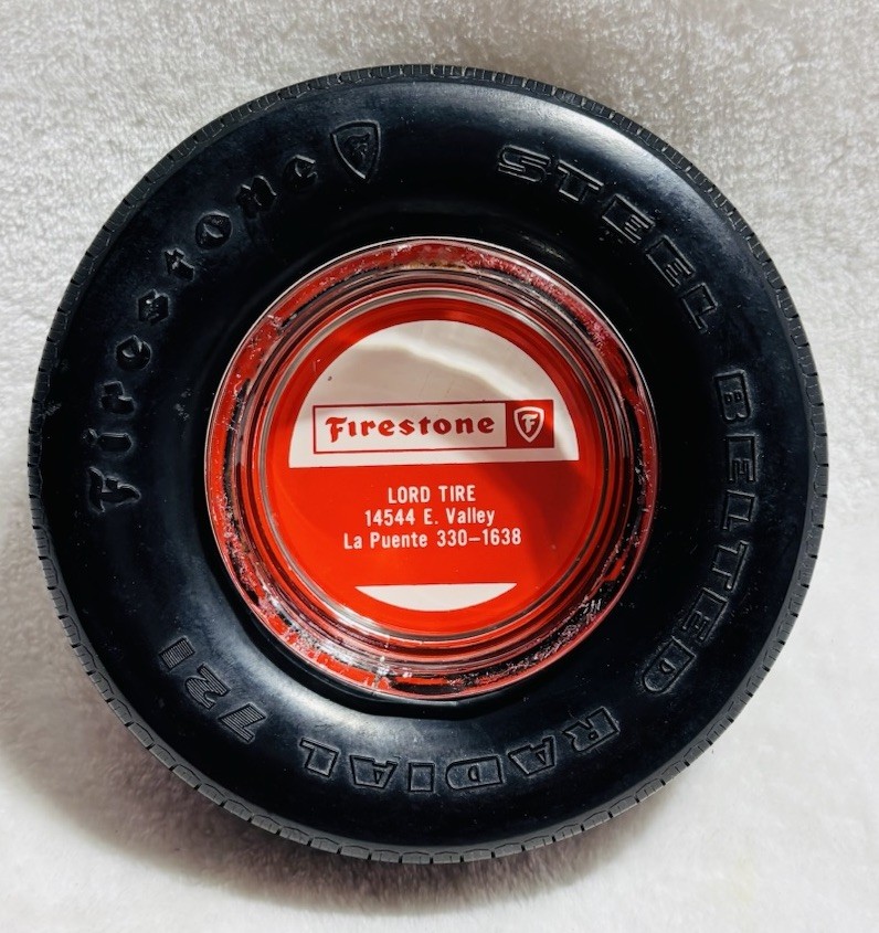 Firestone Vintage Steel Belted Radial 721 Promo. Tire Ashtray 1970's ‘Lord Tire’
