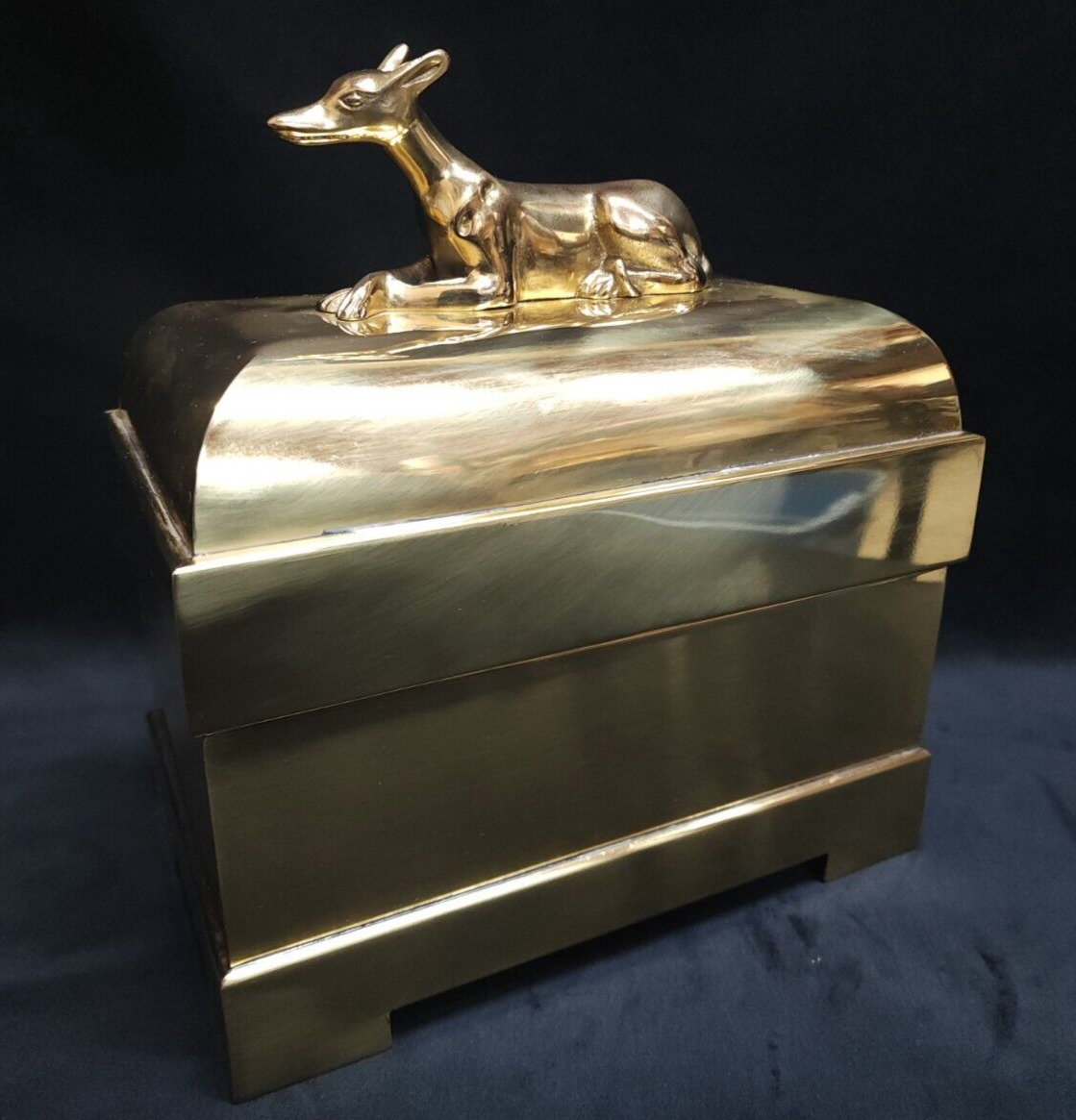 Vintage Fabulous Chapman Co Trinket Solid Brass Decorative Orientalist Box 1982