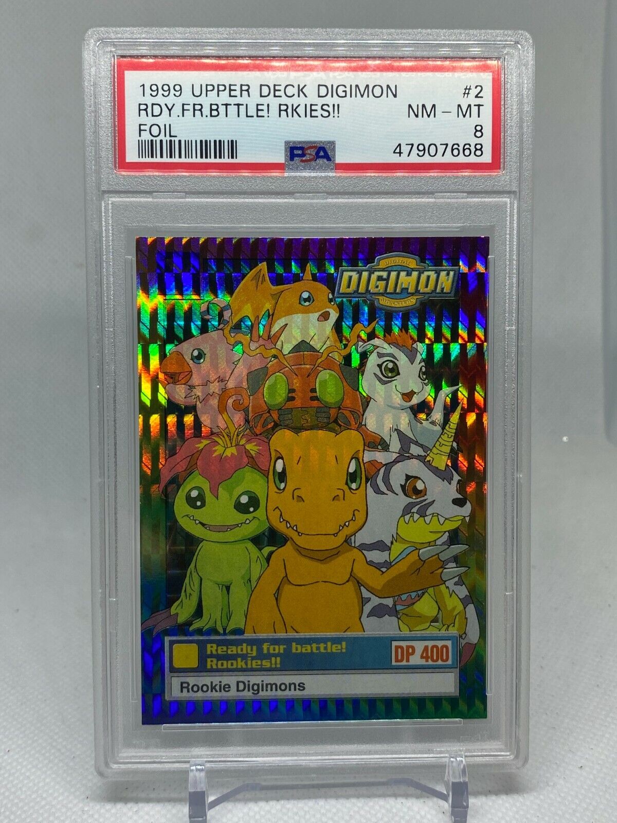 1999 Upper Deck Digimon RDY. FR.BTTLE RKIES FOIL - Psa 8 - POP 1