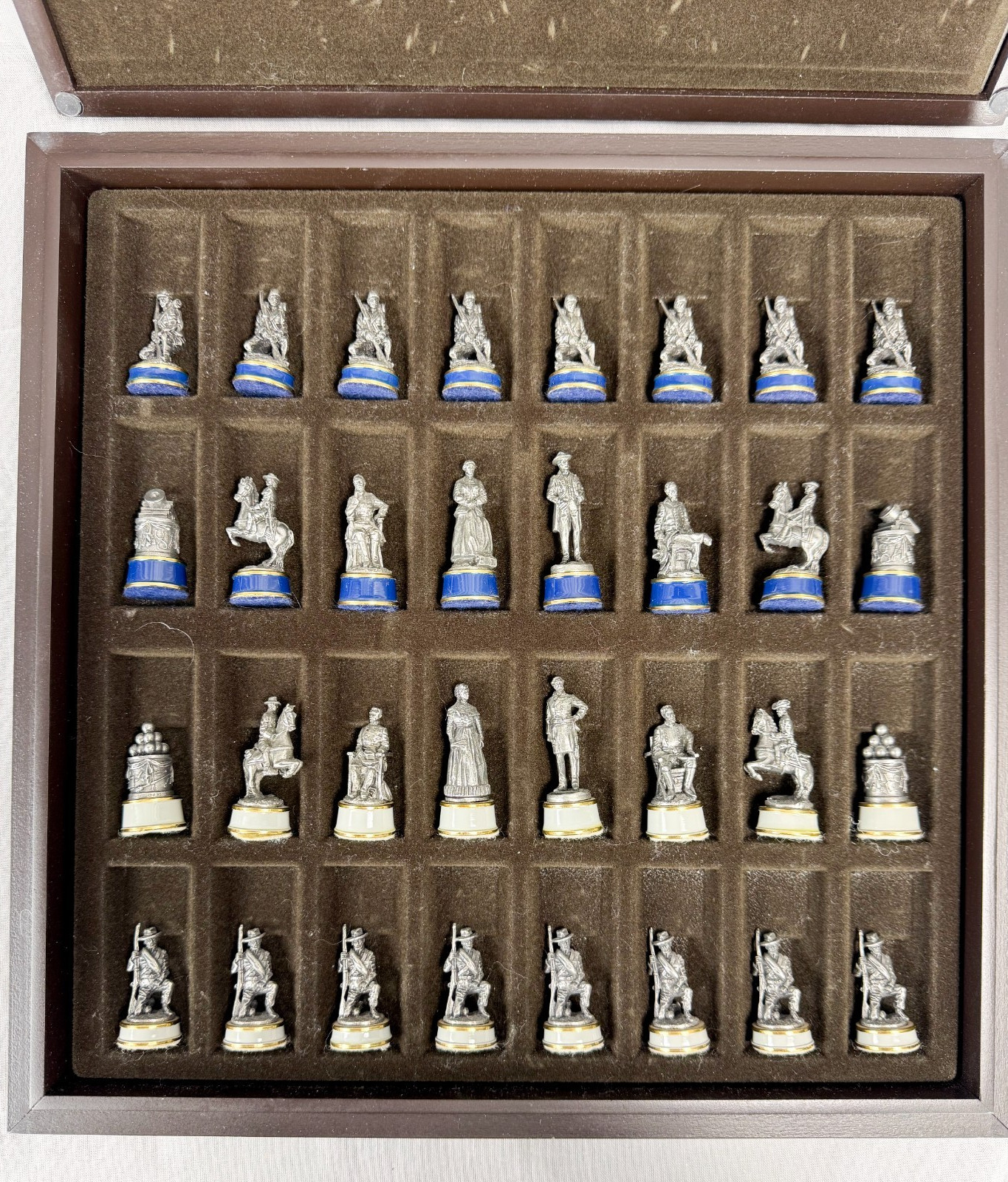 VTG 1983 Franklin Mint Civil War Chess Set National Historical Society COMPLETE