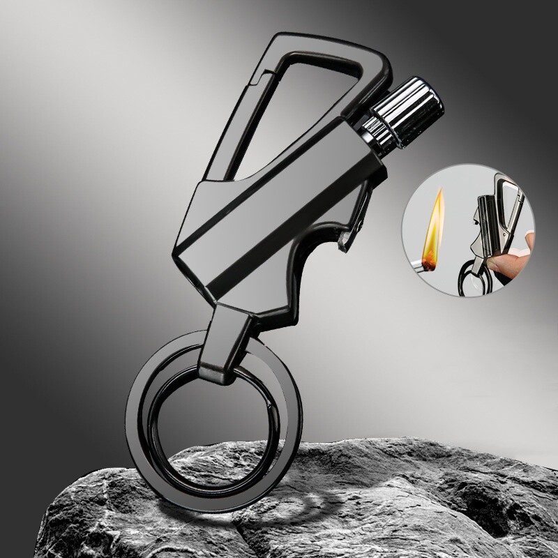 3 in 1 Portable Multitool Permanent Match Lighter Striker Fire Starter Survival