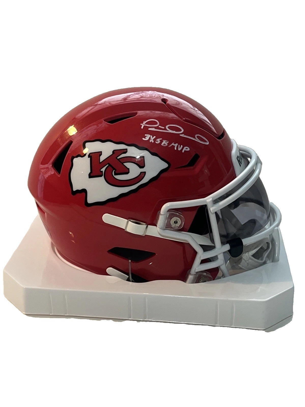 Patrick Mahomes KANSAS CITY CHIEFS Signed, Inscribed “Midi” Helmet. BAS COA