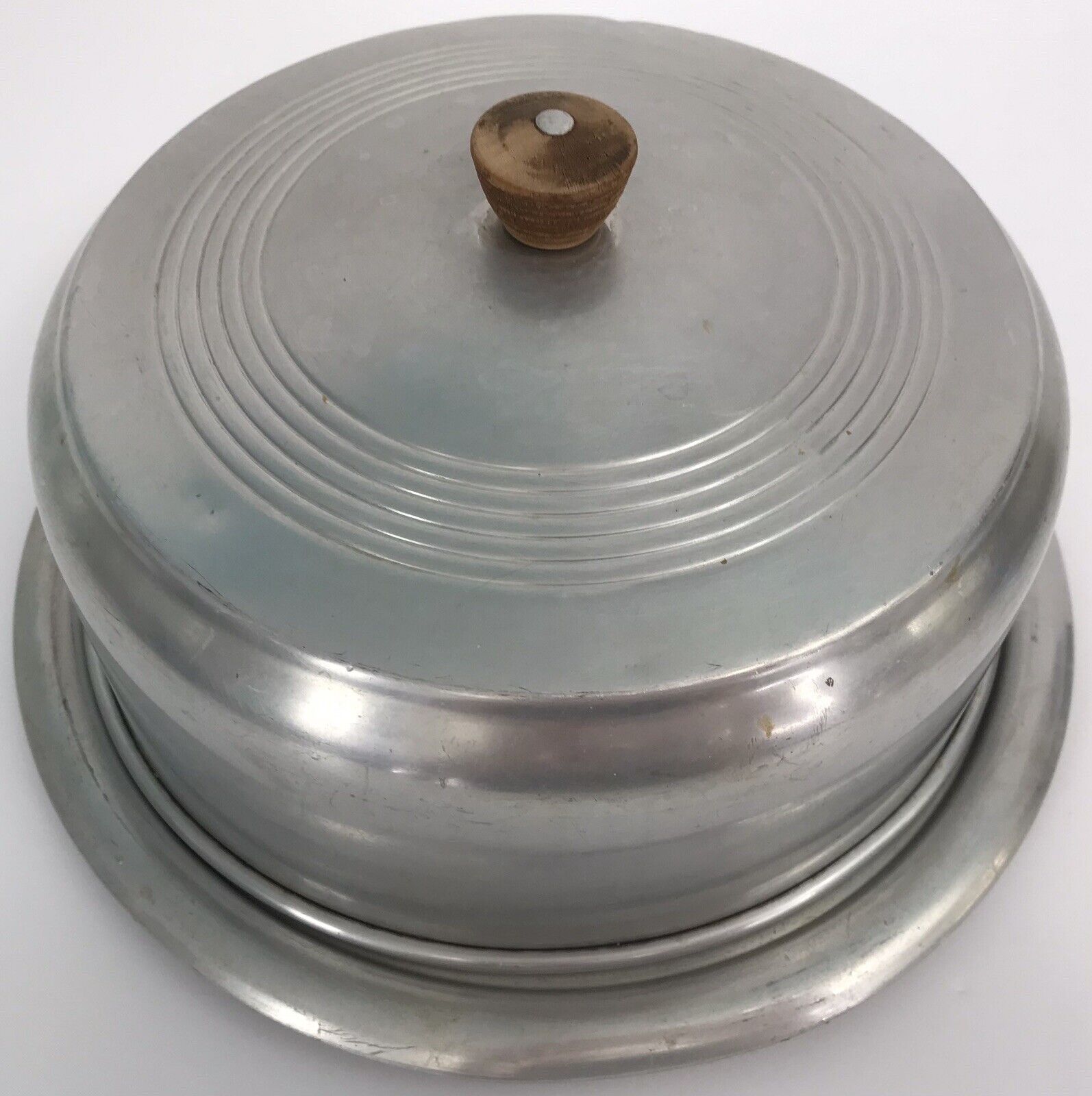Vintage Kromex Aluminum Cake Display Pan With Lid *READ