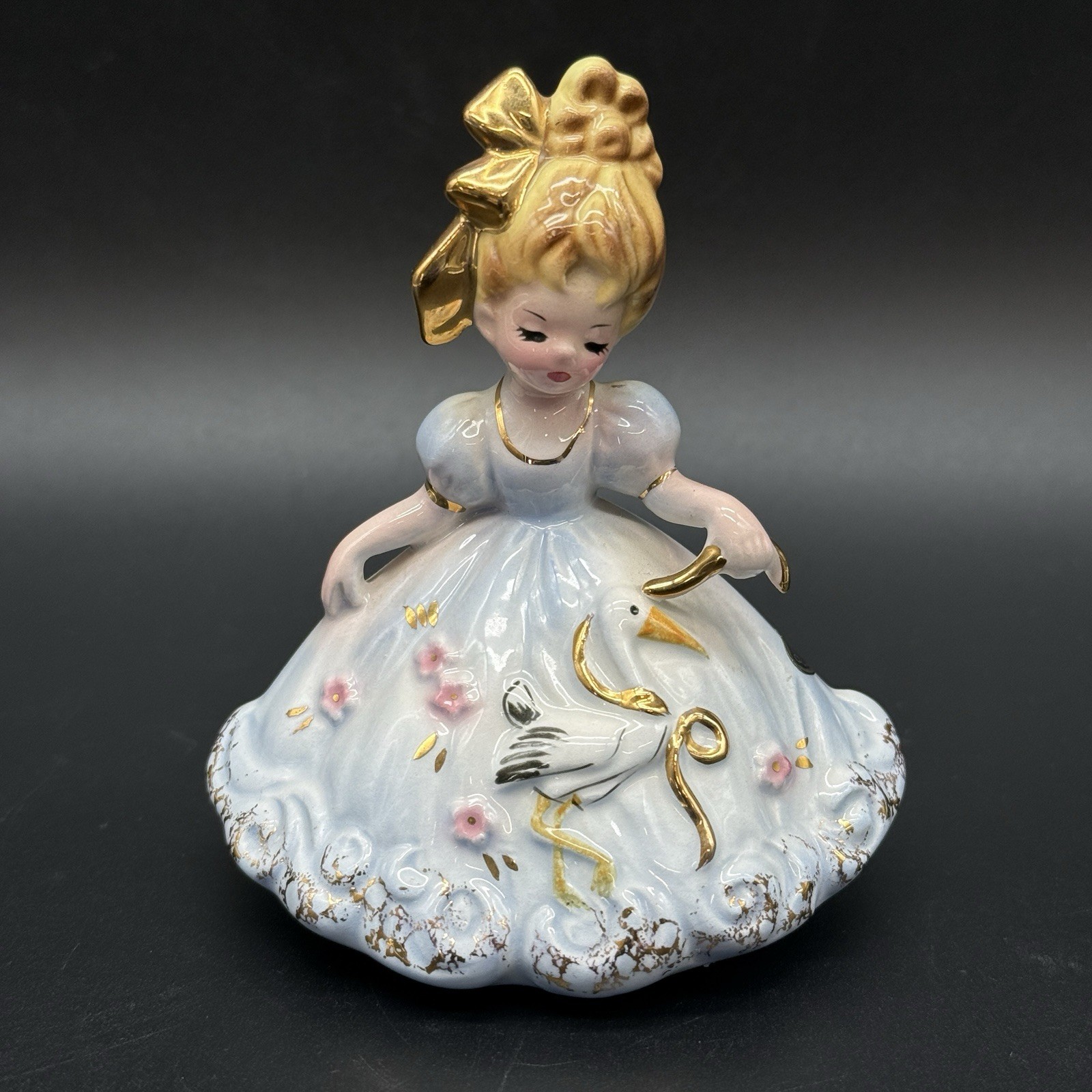 RARE HTF VTG Josef Originals Baby Shower Girl w/Stork Party Cake Topper Series