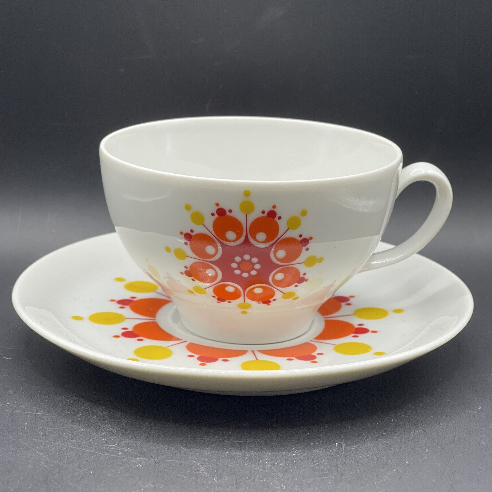 Winterling Schwarzenbach Bavarian Retro Teacup and Saucer Germany