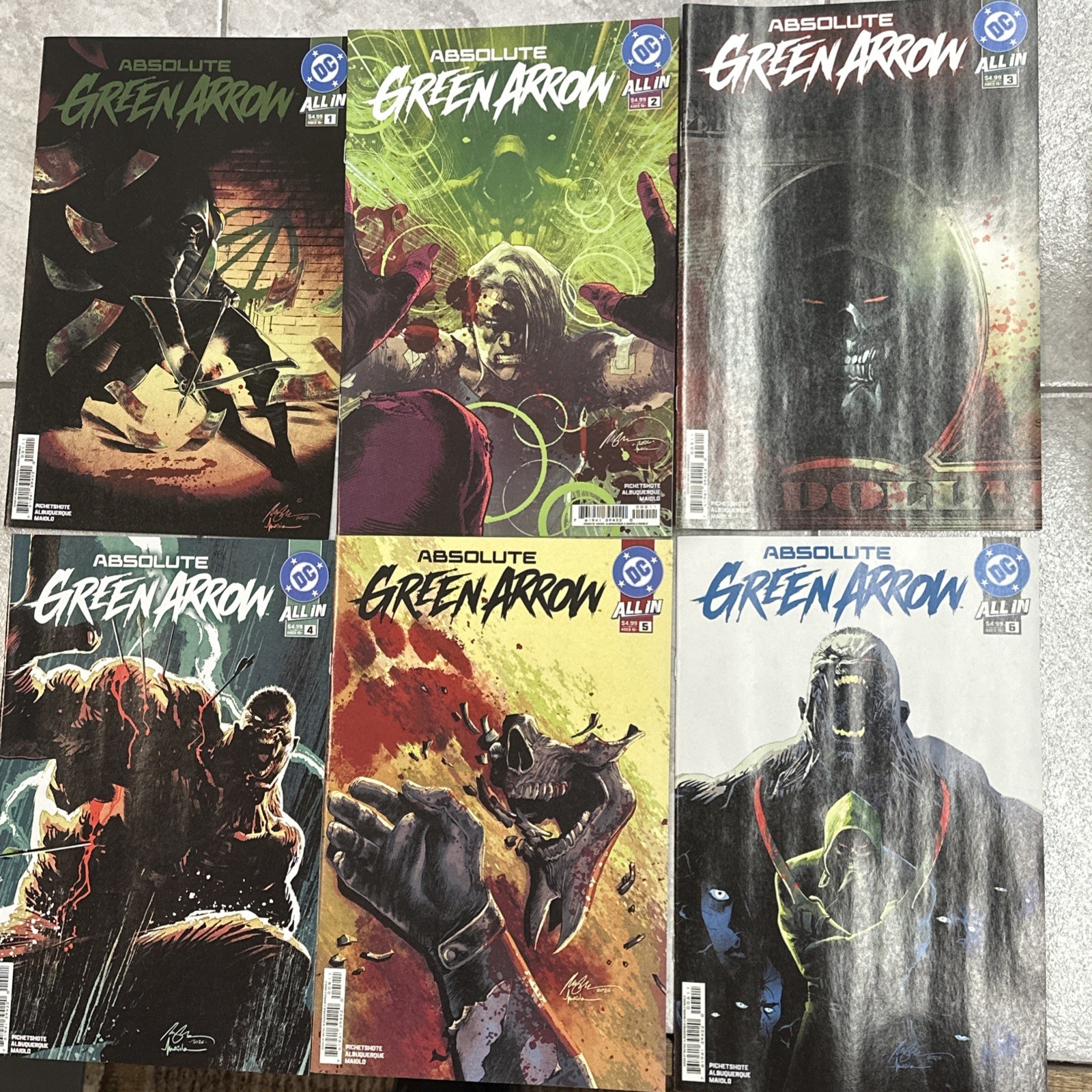 Absolute Green Arrow 1-6 DC Comic Book 2026 1st Printing NM Complete Lot Set Run