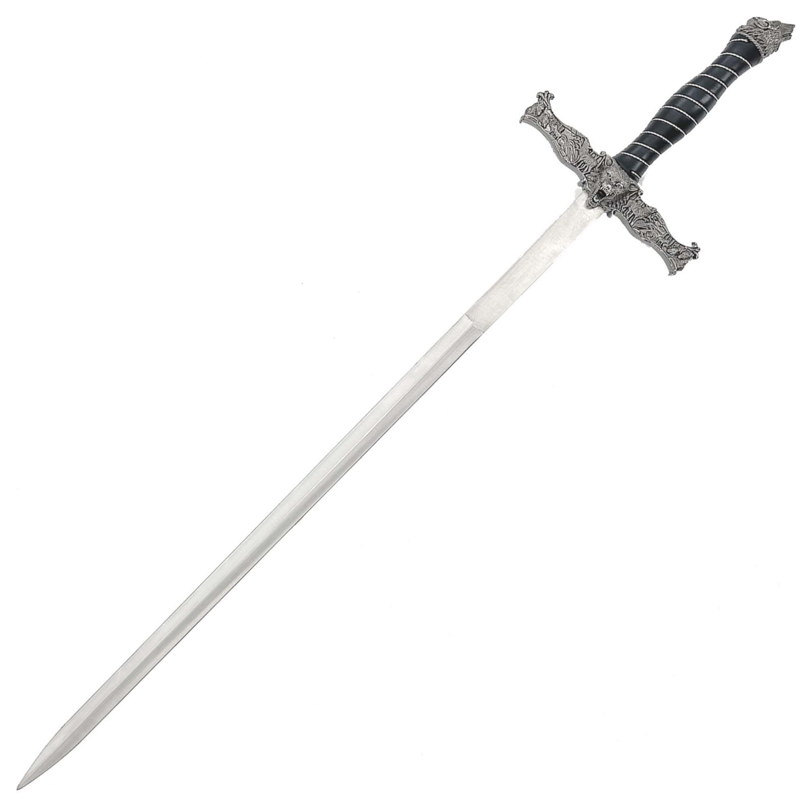 Spirit of the Alpha Wolf Medieval Sword with Intricate Wolf Motif Overall 33 Spirit of the Alpha Wolf Medieval Sword with Intricate Wolf Motif Overall 33