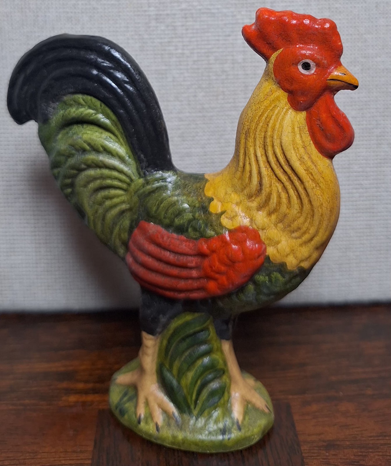 Vaillancourt Folk Art Chalkware Rooster Country/Farmhouse Decor Vintage 1999