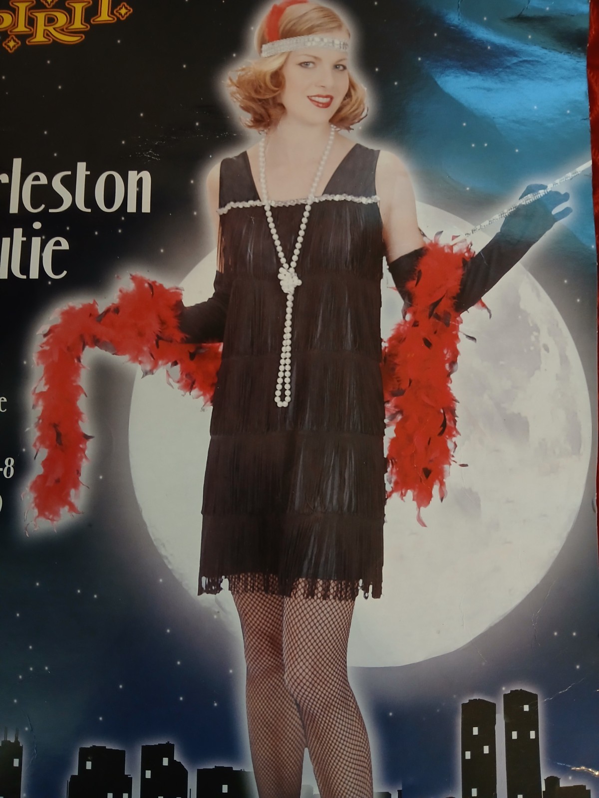 DELUXE 20s FLAPPER DRESS GIRL HALLOWEEN COSTUME OUTFIT - ADULT M - NEW GANGSTERS