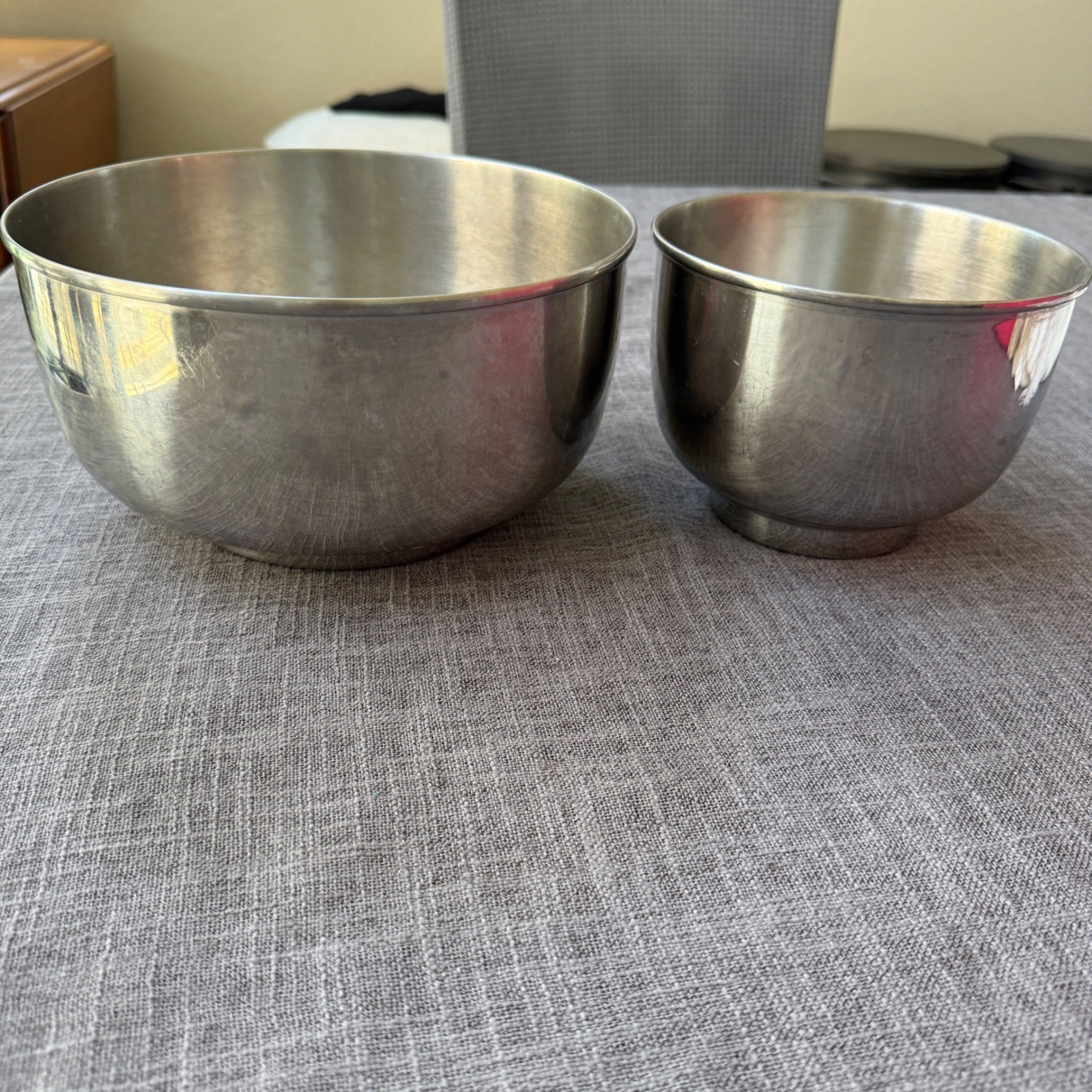 Vintage Sunbeam Stainless Steel Mixing Bowl Set Taiwan Nesting Kitchen Bowls