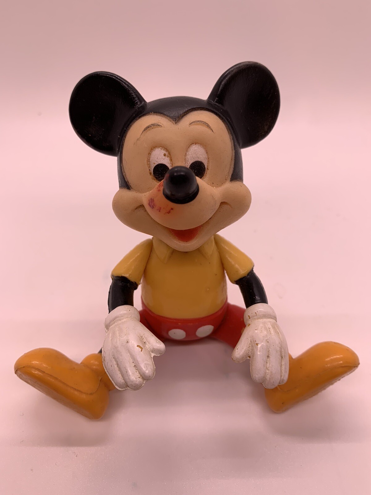 Vintage Walt Disney Productions 1977 Remco Mickey Mouse Figure Made In Hong Kong