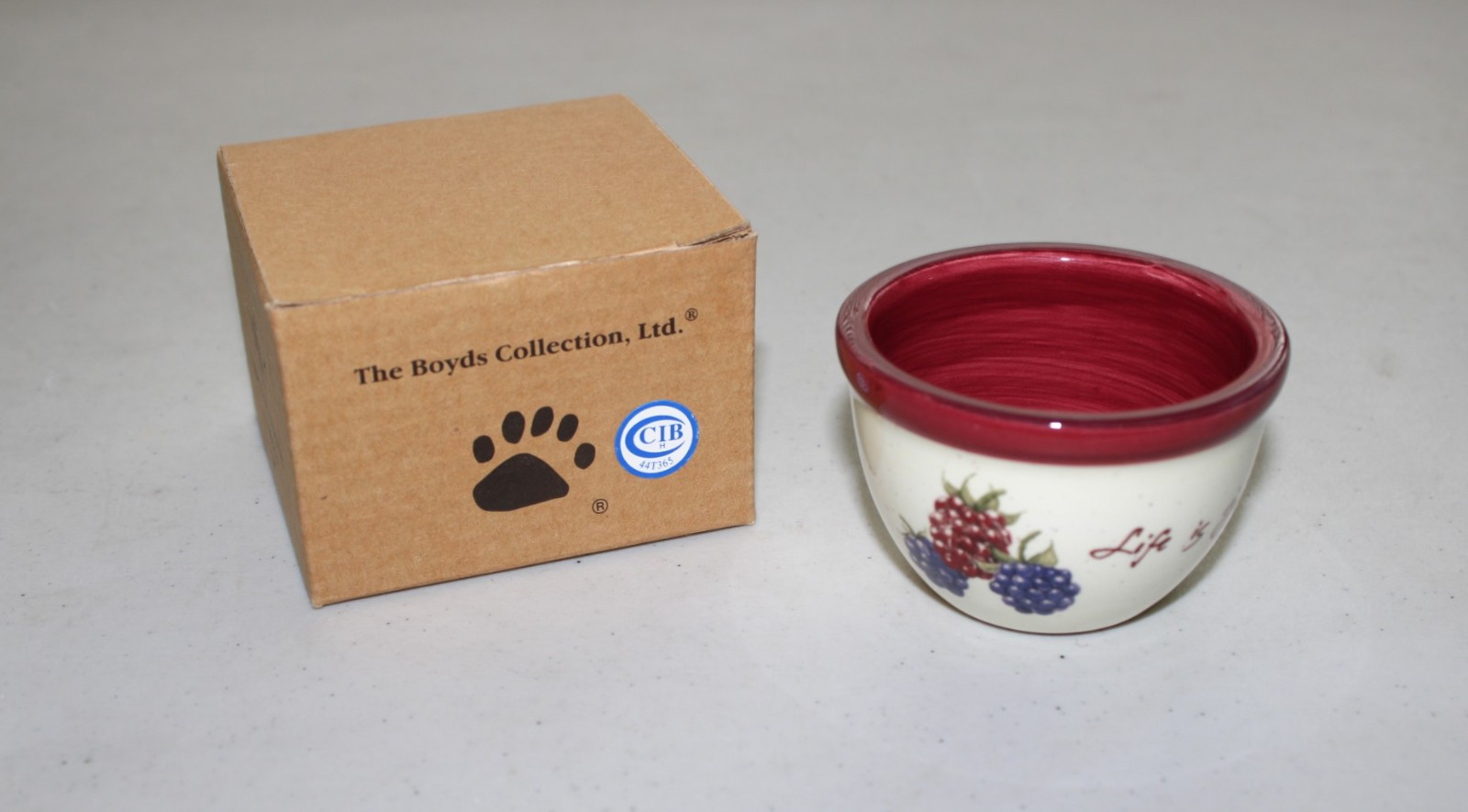 New Boyds Bears Mini Sugar's Bowl of Bearies 02004-32 Pottery Works w/ Box