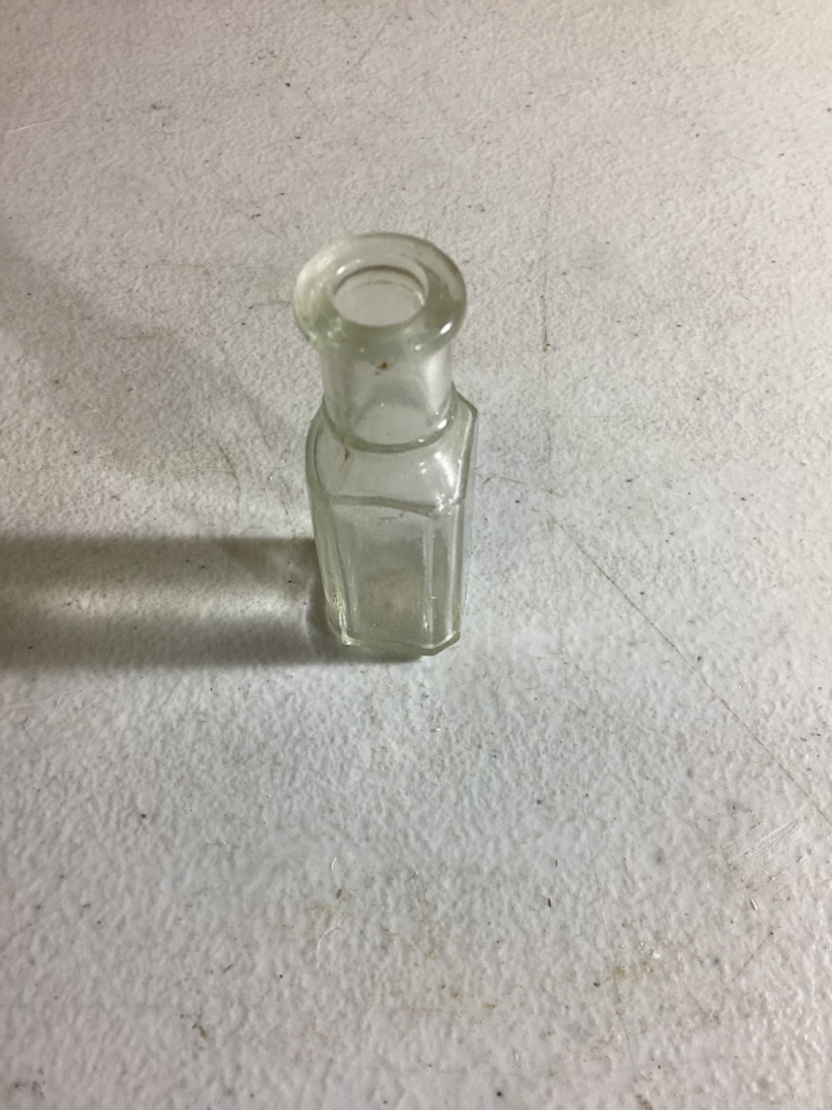 Tiny Blown Medicine Bottle Gets It Embossed On Base Clear Square Ca 1900 Nice Tiny Blown Medicine Bottle Gets It Embossed On Base Clear Square Ca 1900 Nice