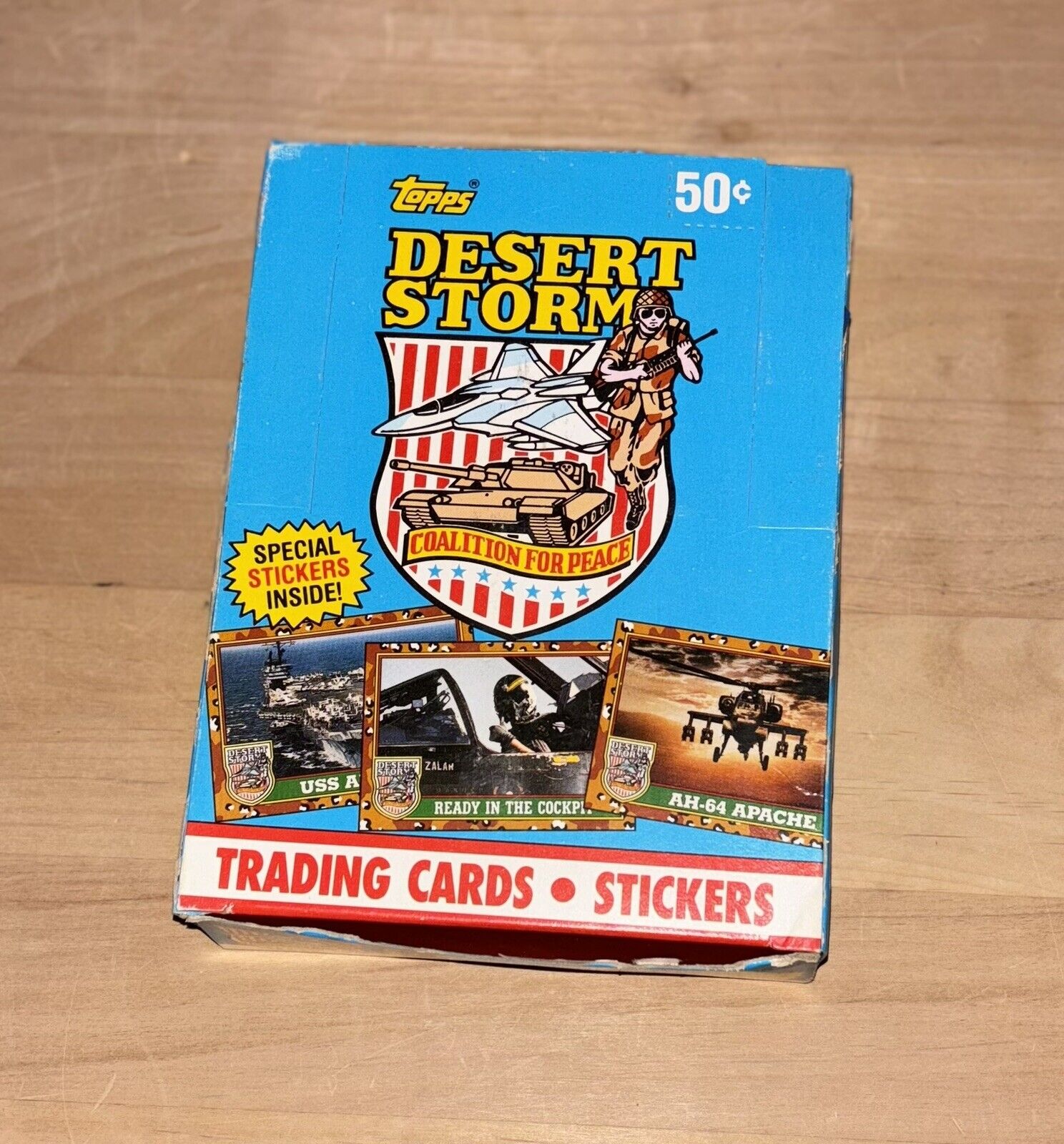 Topps 1991 Desert Storm Trading Cards and Stickers 36 New Sealed Packs in Box