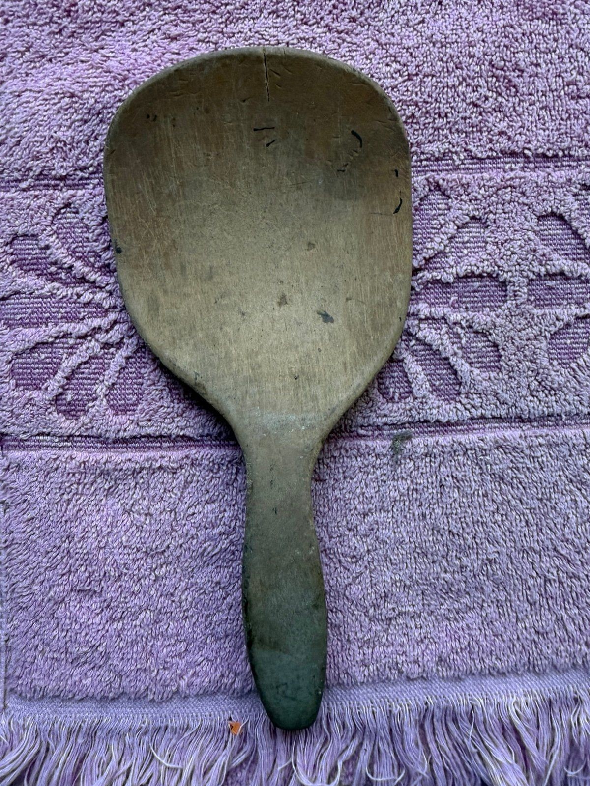 Antique Hand-Carved Wooden Butter Paddle 8\