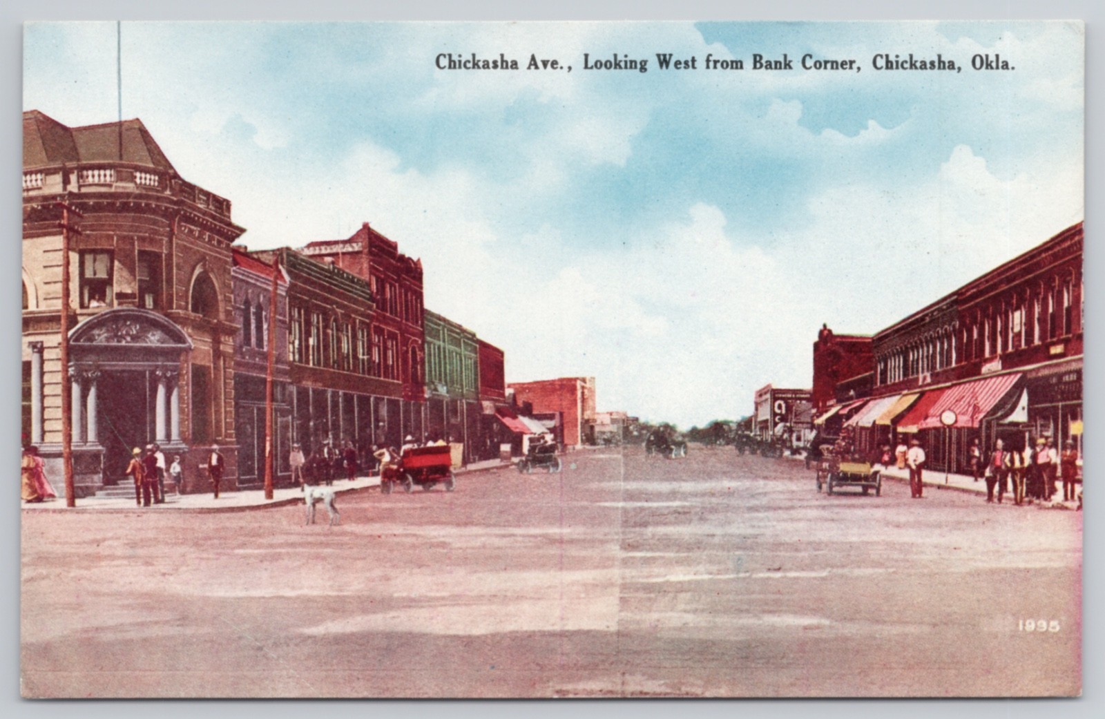 Chickasha Oklahoma Chickasha Avenue Looking West Street Antique Postcard Chickasha Oklahoma Chickasha Avenue Looking West Street Antique Postcard