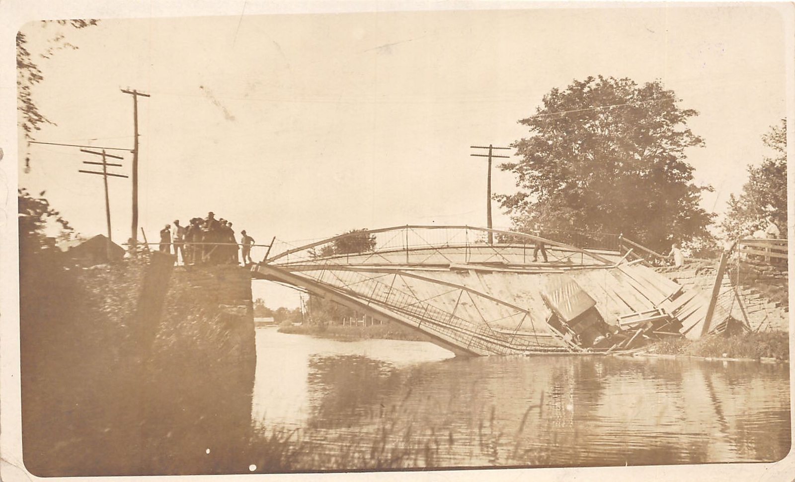 PC1/ Boonville New York RPPC Postcard c10 Bridge Disaster Auto Wreck 425