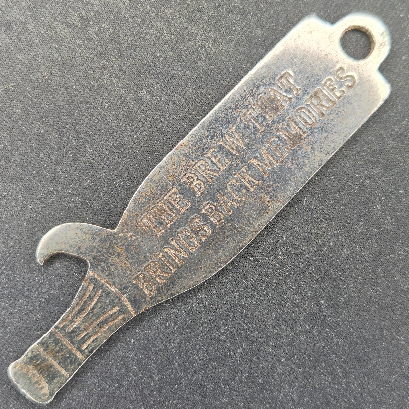 Vintage Pabst Blue Ribbon Brew “That Brings Back Memories” Figural Bottle Opener Vintage Pabst Blue Ribbon Brew “That Brings Back Memories” Figural Bottle Opener