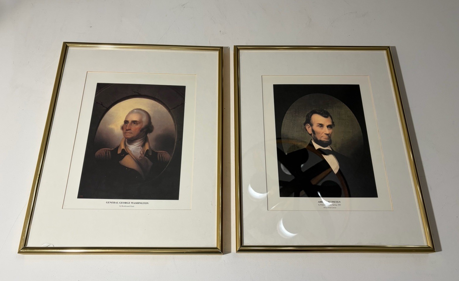 Abraham Lincoln (1865) & General George Washington Prints