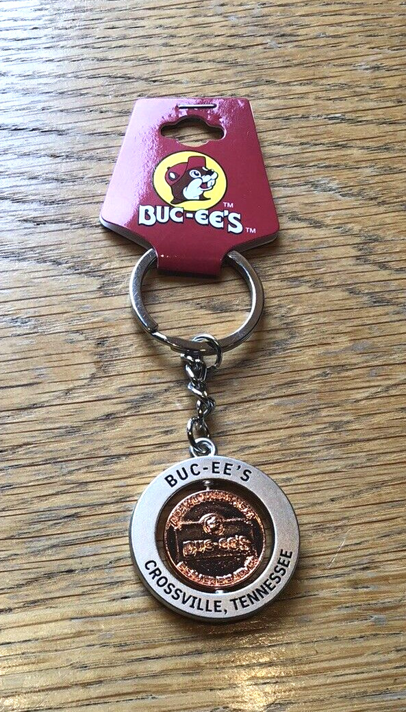 Buc-ee's Logo Spinner Keychain, Key Ring - Crossville, Tennessee Store