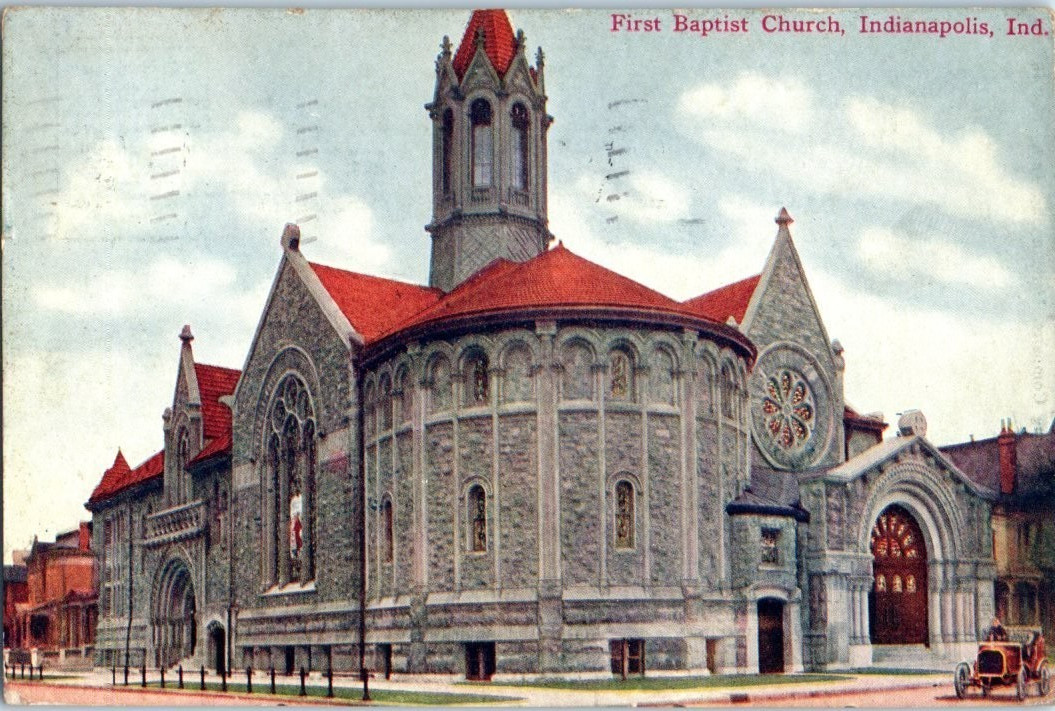 Vintage Postcard 1910 First Baptist Church, Indianapolis, Indiana (IN) Vintage Postcard 1910 First Baptist Church, Indianapolis, Indiana (IN)