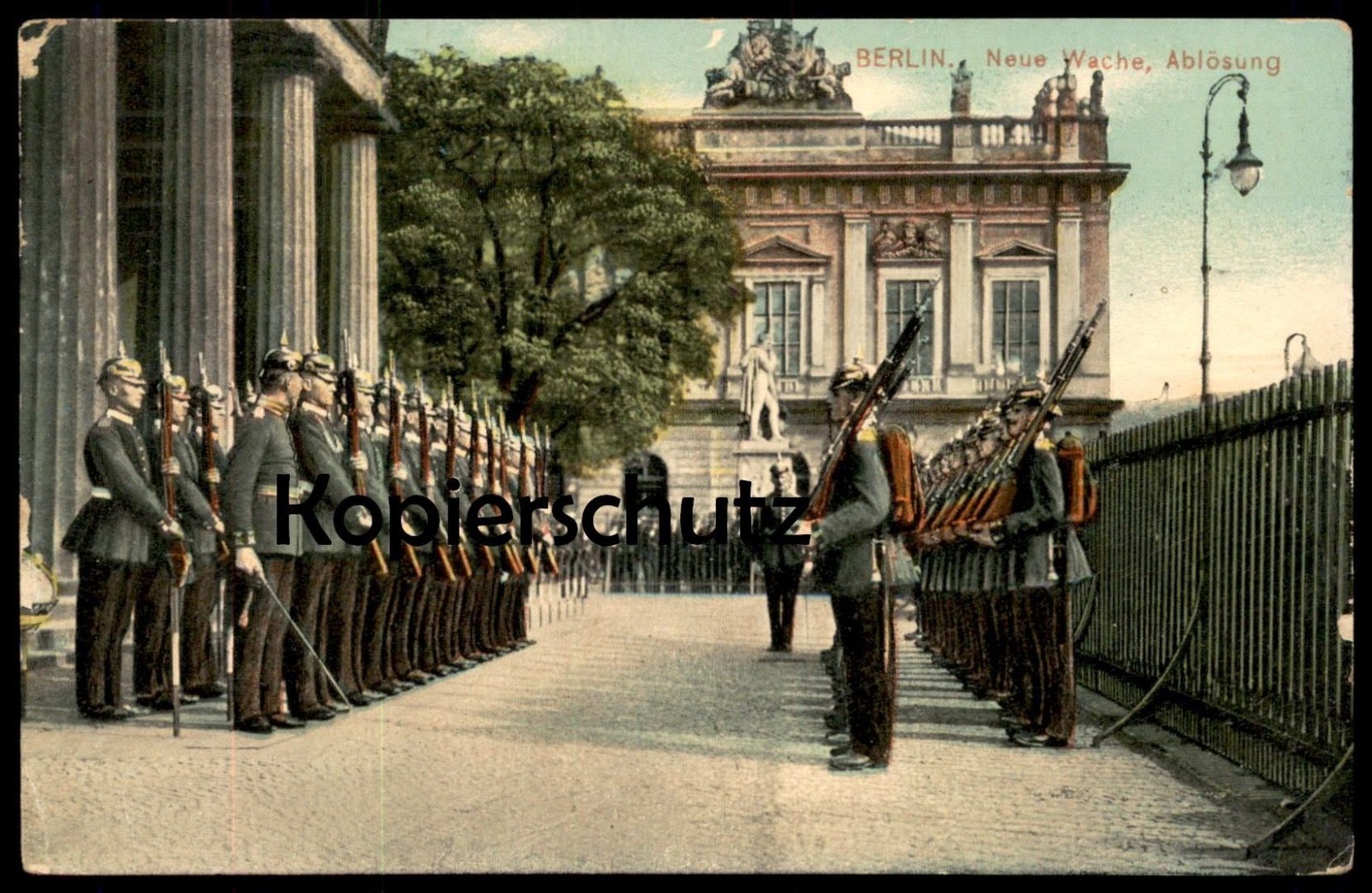 OLD POSTCARD BERLIN NEW GUARD REPLACEMENT Changing of the Guard Uniform Uniform Soldier S