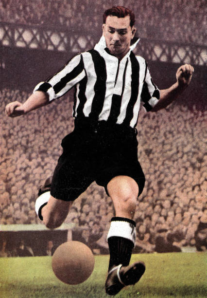 Newcastle United+s Jackie Milburn on the ball circa 1950 Old Photo