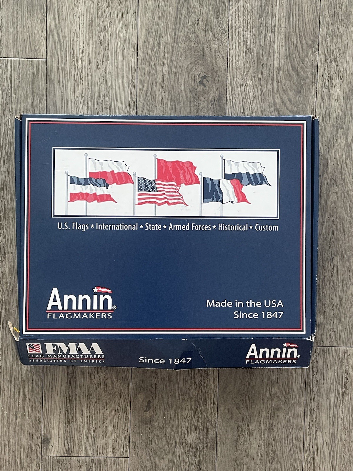 Annin Colonial Nyl-glo American Flag Gold Fringe Trim Military 3x5