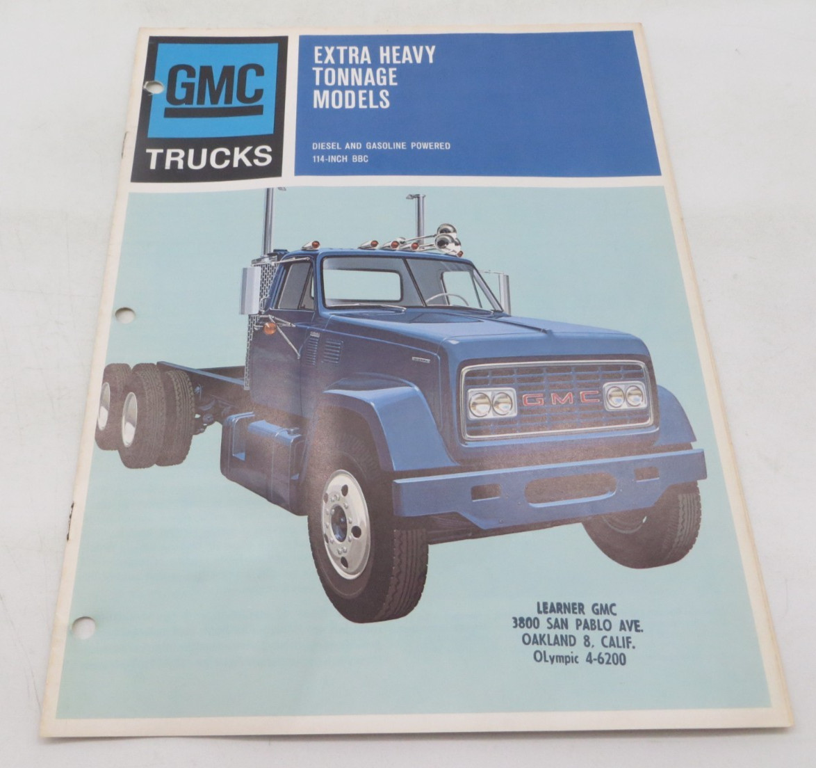 1960\'s GMC EXTRA HEAVY TONNAGE MODELS Vintage Semi Truck Dealer Brochure data