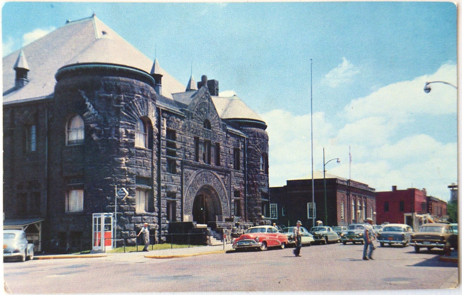 Menomonie, WI - Vintage Main St Mabel Tainter Memorial Theater Postcard 1960s